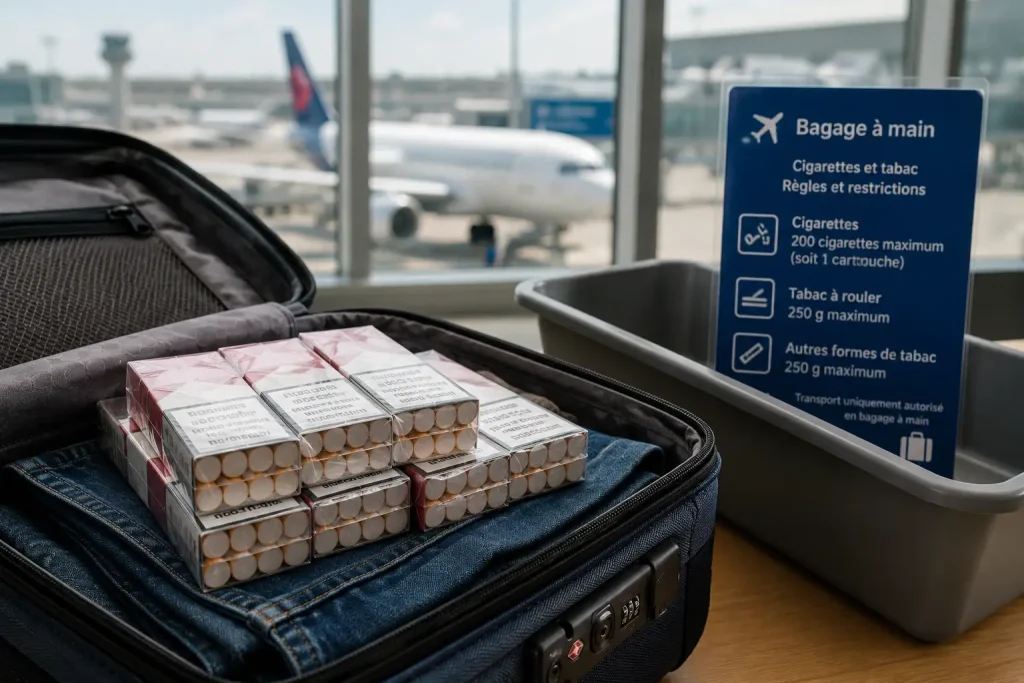 Combien de cartouches de cigarettes peut-on ramener en avion ?