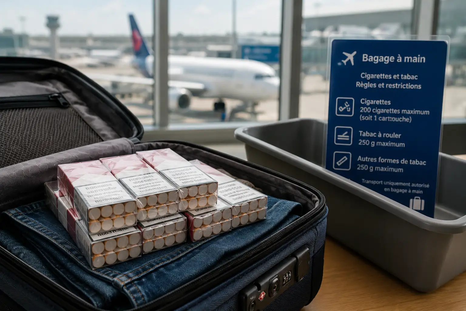 Combien de cartouches de cigarettes peut-on ramener en avion ?