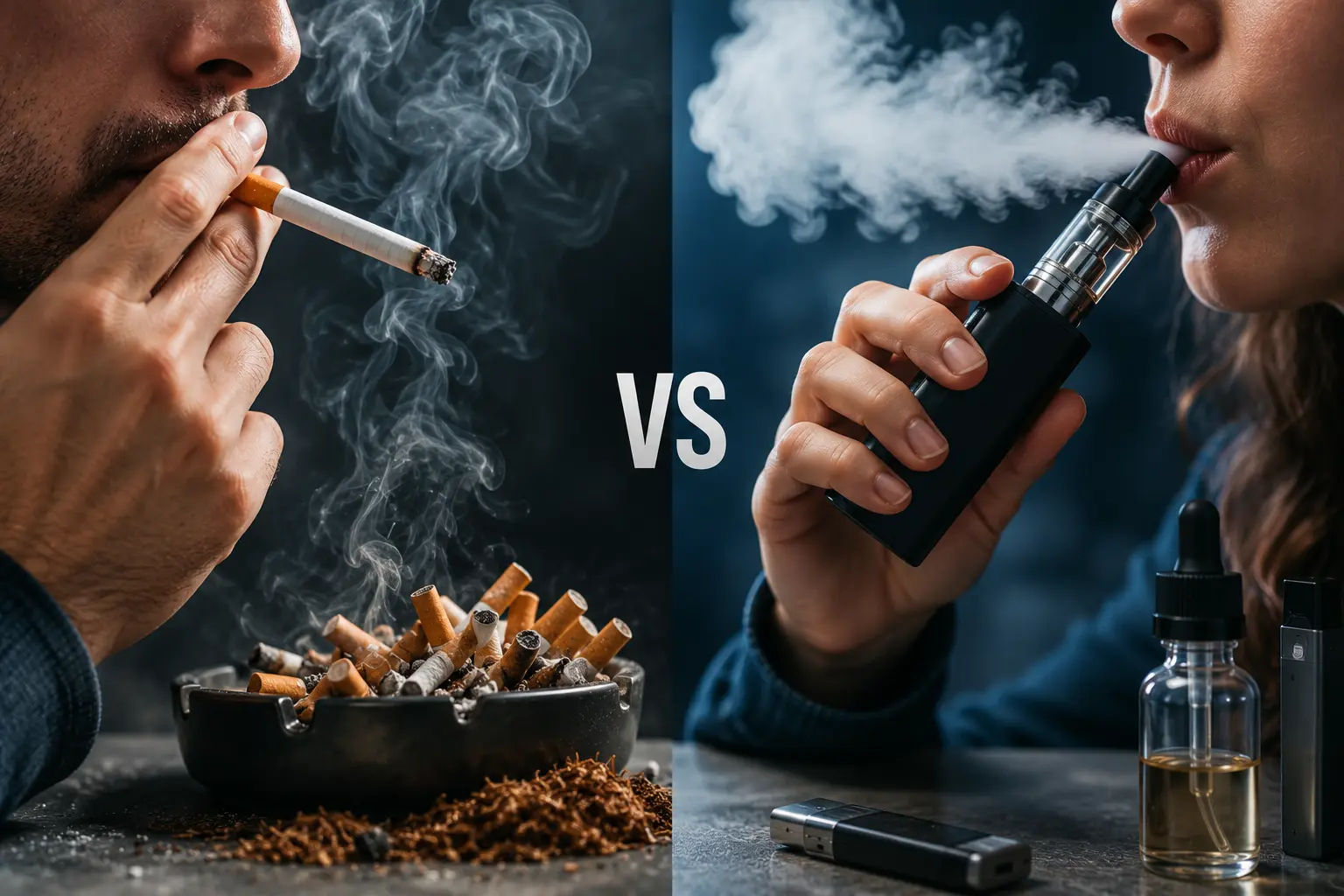Quel est le pire entre fumer et vapoter