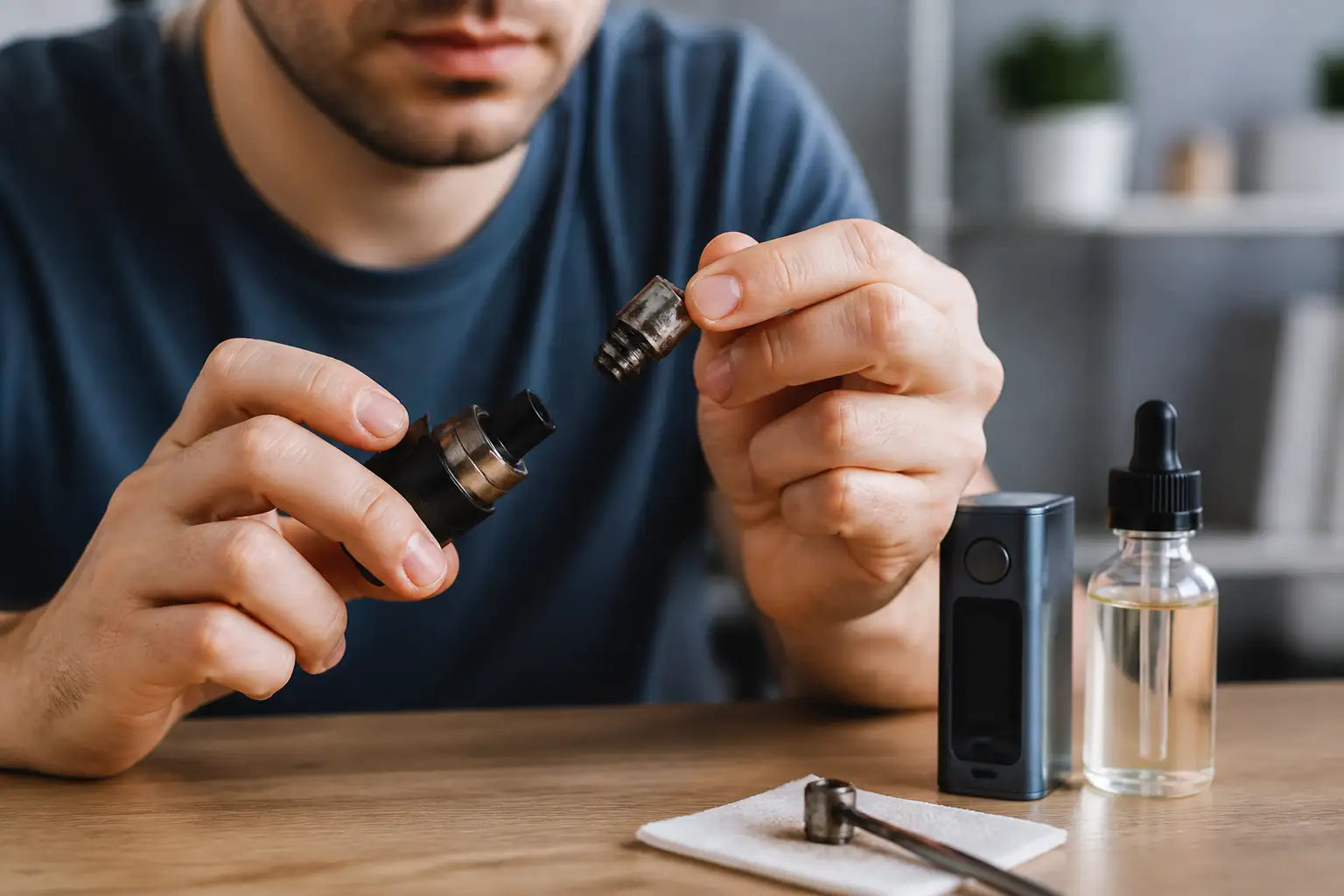 Résistance de cigarette électronique noircit rapidement