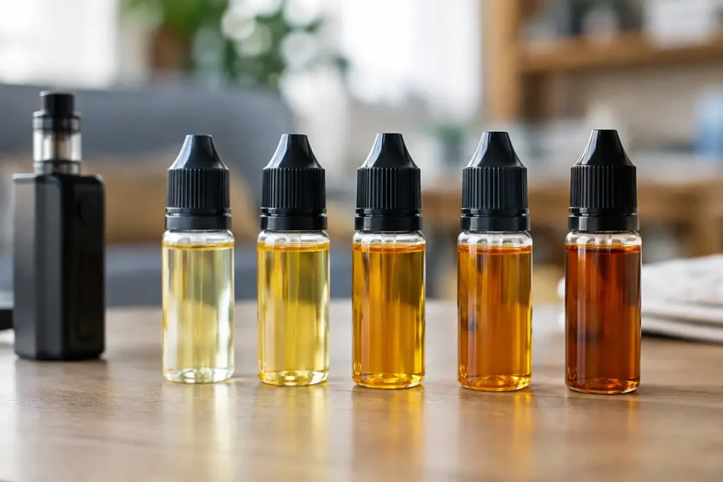 E-liquide qui change de couleur