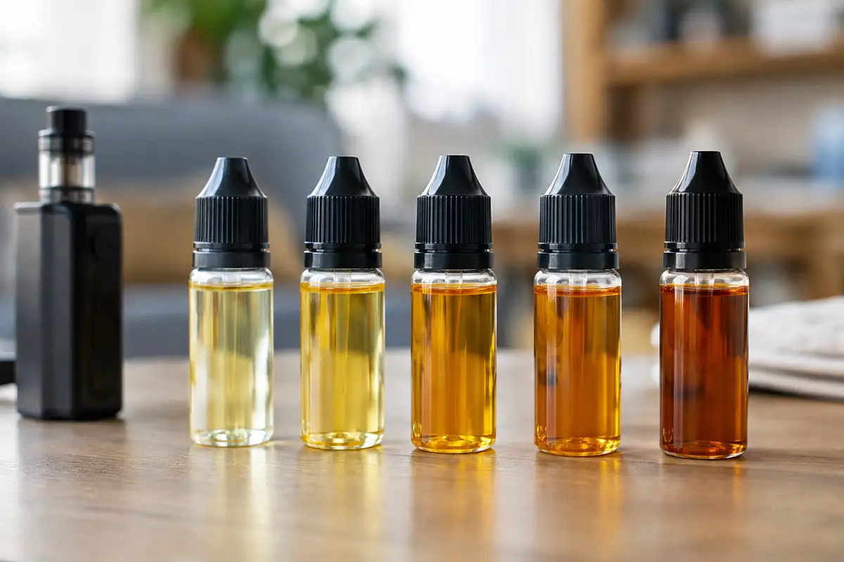 E-liquide qui change de couleur
